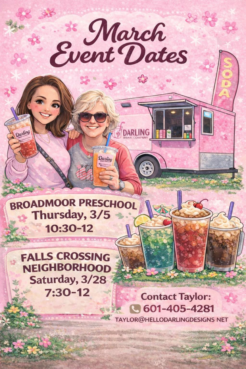 March event dates flyer